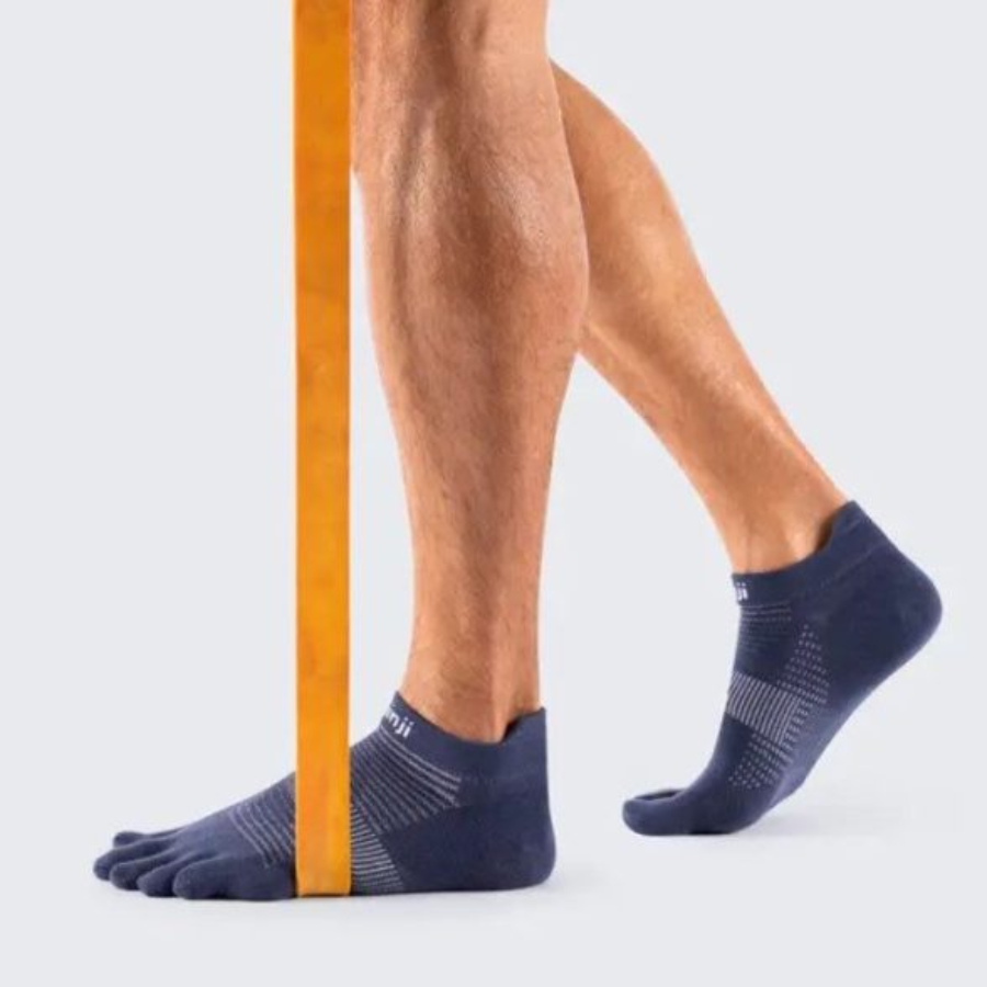 INJINJI Run Lightweight No-Show Ultra Thin Performance Running Socks - Navy
