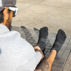 INJINJI Run Lightweight No-Show Ultra Thin Performance Running Socks - Black