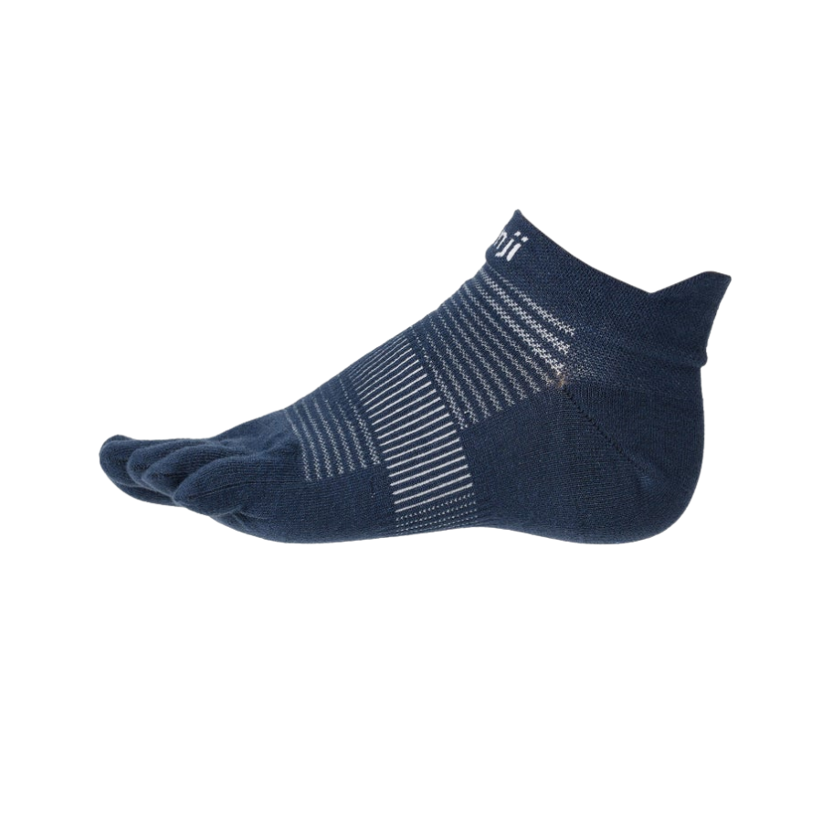 INJINJI Run Lightweight No-Show Ultra Thin Performance Running Socks - Navy