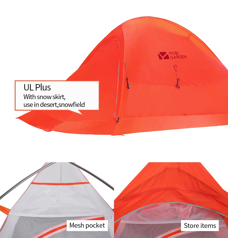 MOBI GARDEN Light Knight UL Tent - 1P Plus