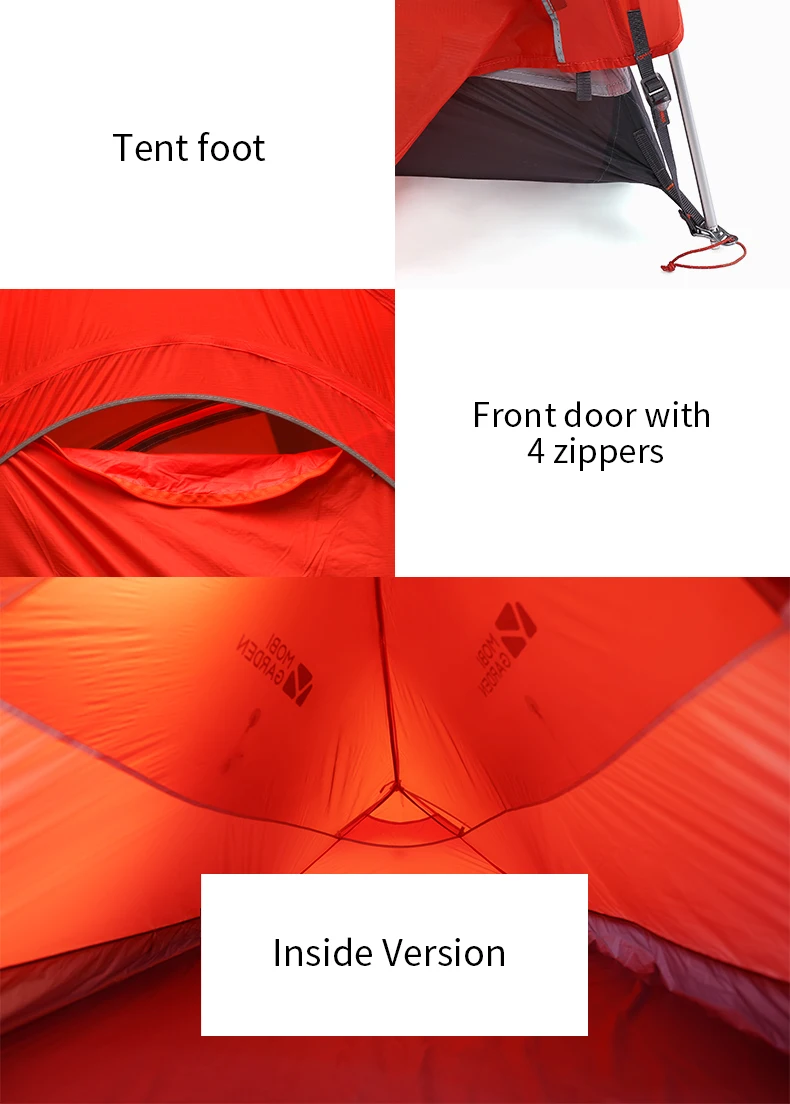 MOBI GARDEN Light Knight UL Tent - 1P Plus