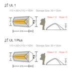 MOBI GARDEN Light Knight UL Tent - 1P Plus