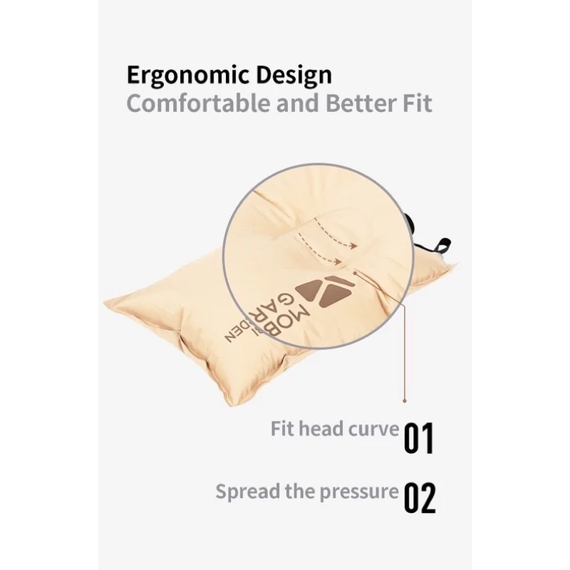 MOBI GARDEN Auto Inflatable Square Pillow
