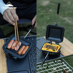 CAMPINGMOON BKTT-1315 Double Sided Frying Pan