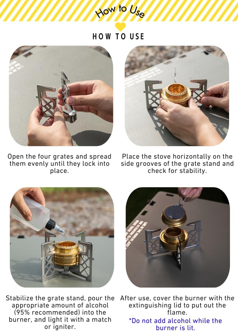 CAMPINGMOON AS-1 Alcohol Stove Stand Bracket