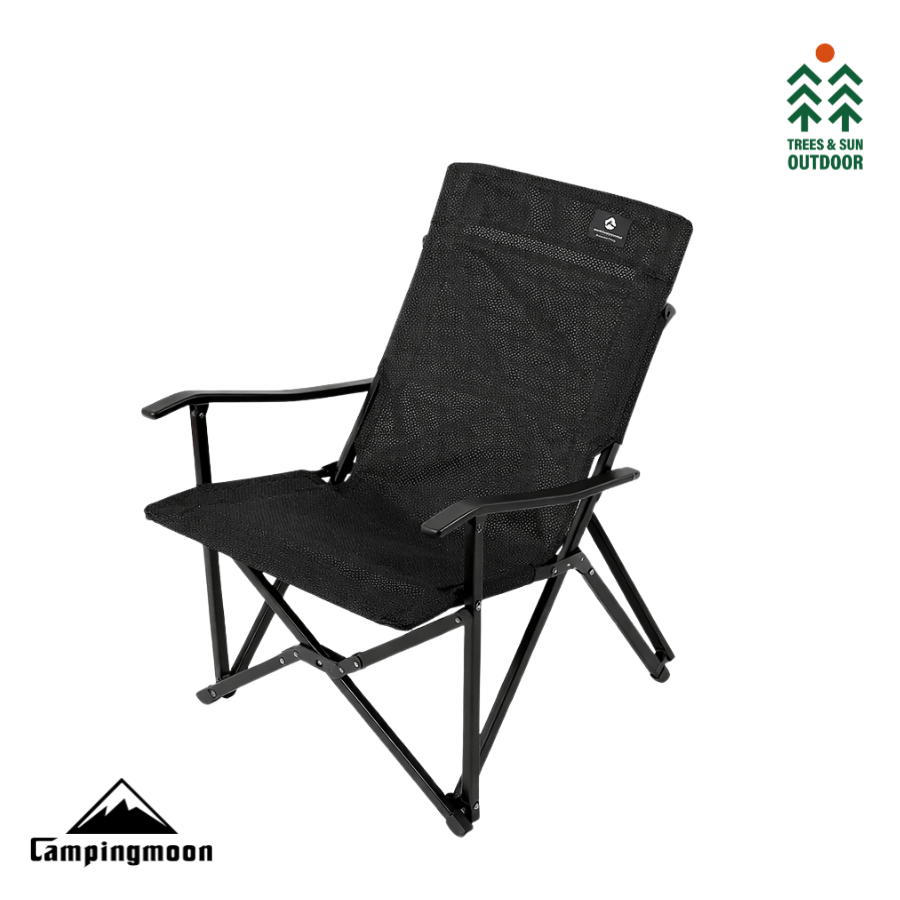 CAMPINGMOON F-1003-WBK Folding Mesh Handrest Low Chair
