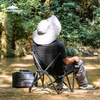 CAMPINGMOON F-1003-WBK Folding Mesh Handrest Low Chair