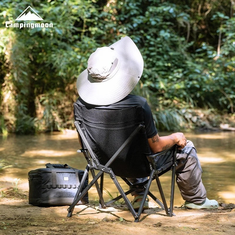 CAMPINGMOON F-1003-WBK Folding Mesh Handrest Low Chair