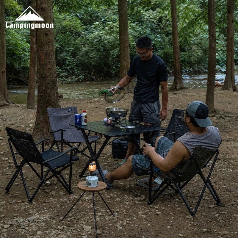 CAMPINGMOON F-1003-WBK Folding Mesh Handrest Low Chair