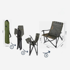 CAMPINGMOON F-1003-WBK Folding Mesh Handrest Low Chair
