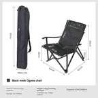 CAMPINGMOON F-1003-WBK Folding Mesh Handrest Low Chair