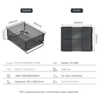 CAMPINGMOON CK-24BK Folding Full IGT Basket