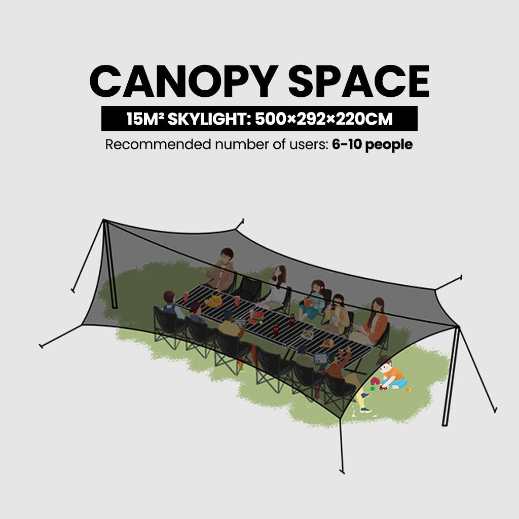 BLACKDOG Xingwei Hexagon Edge Tarp - 500 X 300 CM