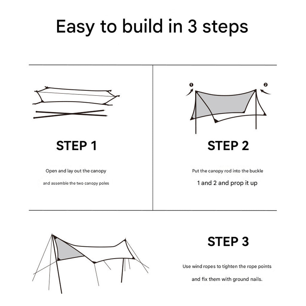 BLACKDOG Xingwei Hexagon Edge Tarp - 500 X 300 CM