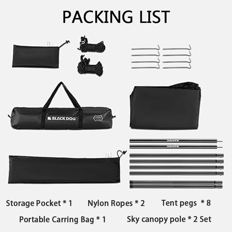 BLACKDOG Xingwei Hexagon Edge Tarp - 500 X 300 CM