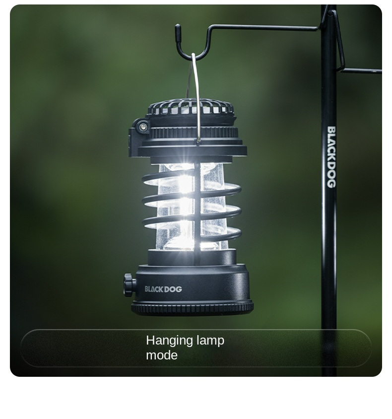 BLACKDOG Black Seal 2-in-1 Lantern Fan Light