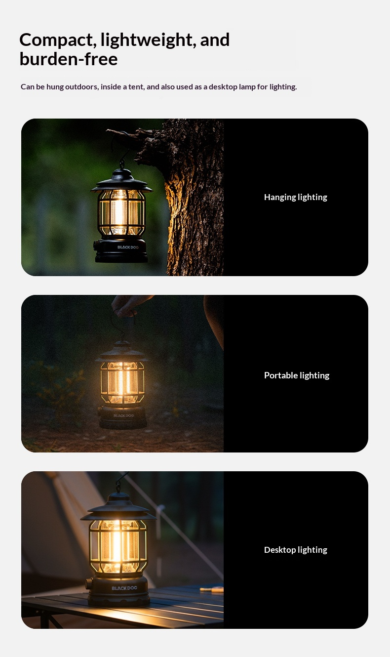 BLACKDOG Candlelight Retro Camping Lamp - 150LM