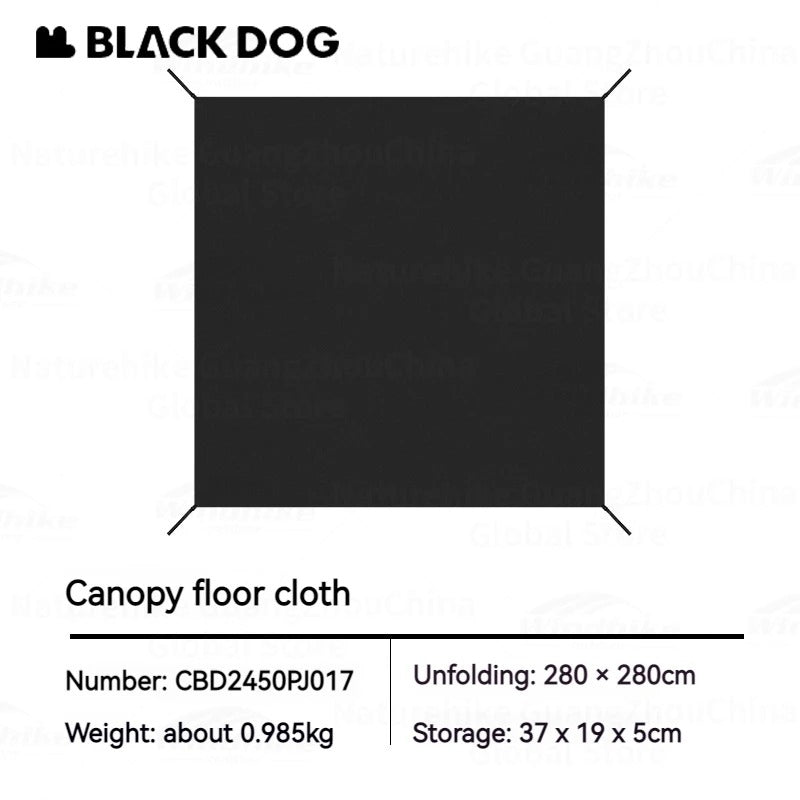 BLACKDOG Dome Canopy Ground Sheet - 280 x 280 CM