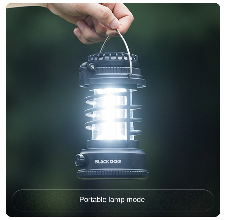 BLACKDOG Black Seal 2-in-1 Lantern Fan Light