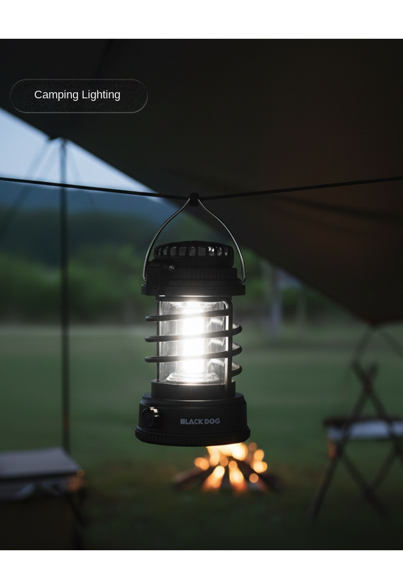 BLACKDOG Black Seal 2-in-1 Lantern Fan Light