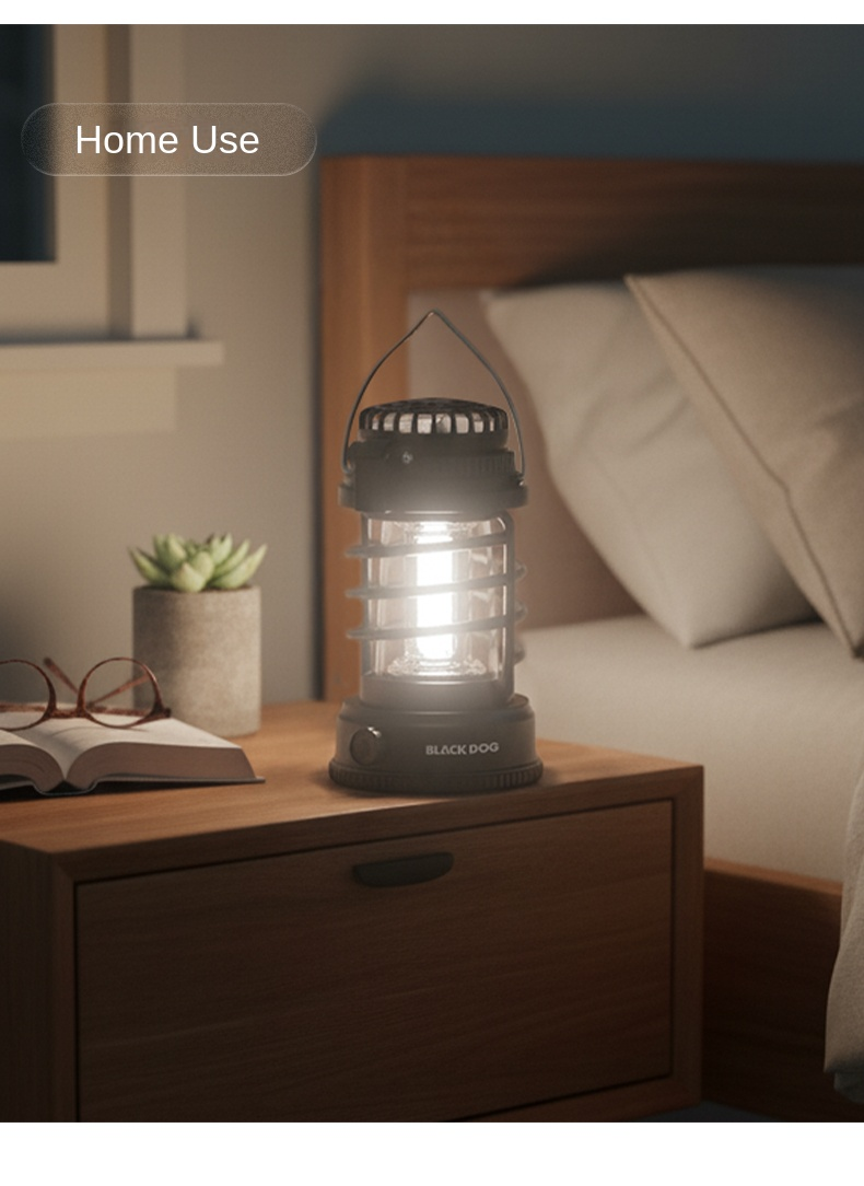 BLACKDOG Black Seal 2-in-1 Lantern Fan Light