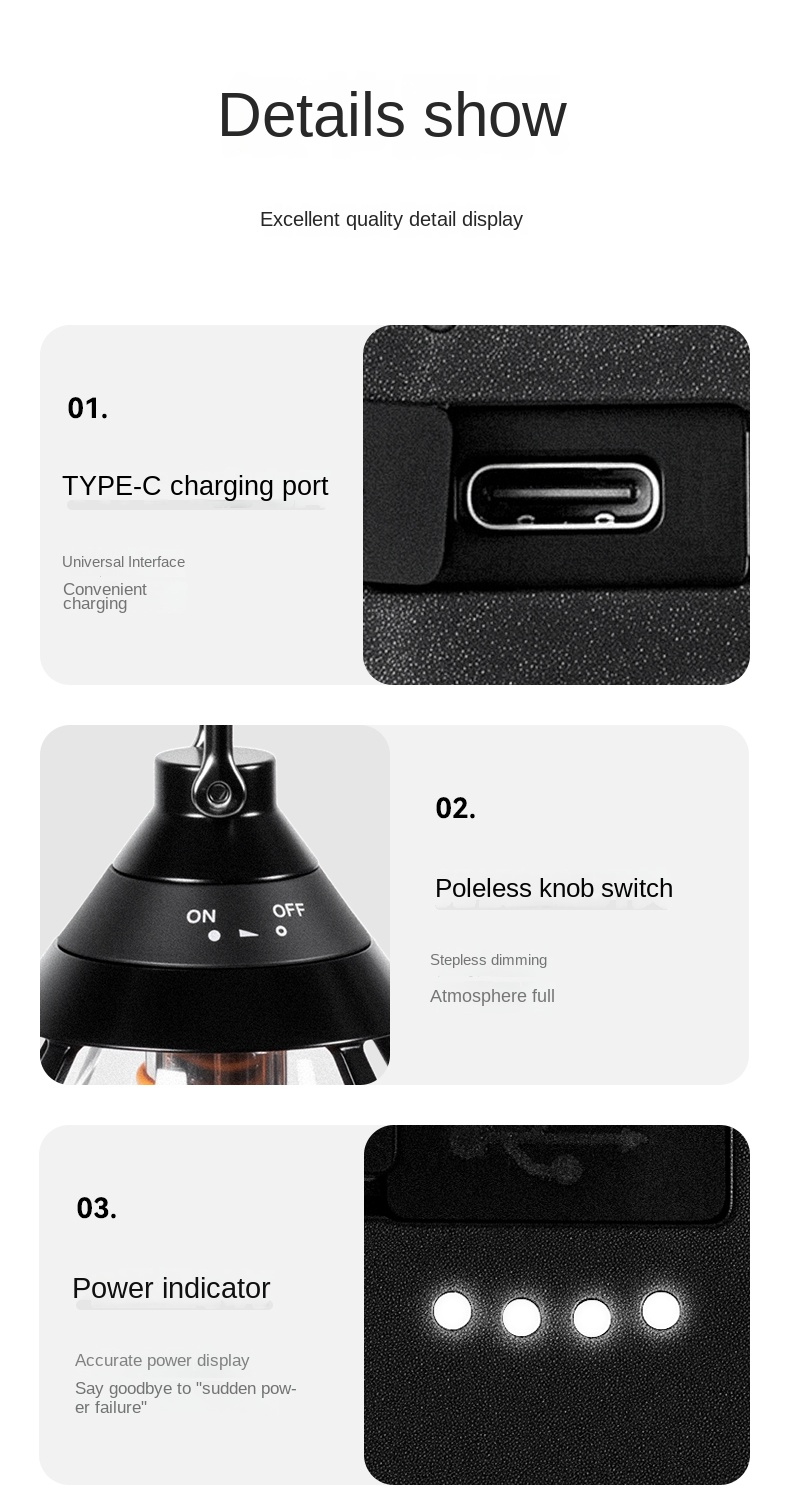 BLACKDOG Star Lamp Ambiance Camping Lamp