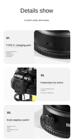 BLACKDOG Black Seal 2-in-1 Lantern Fan Light