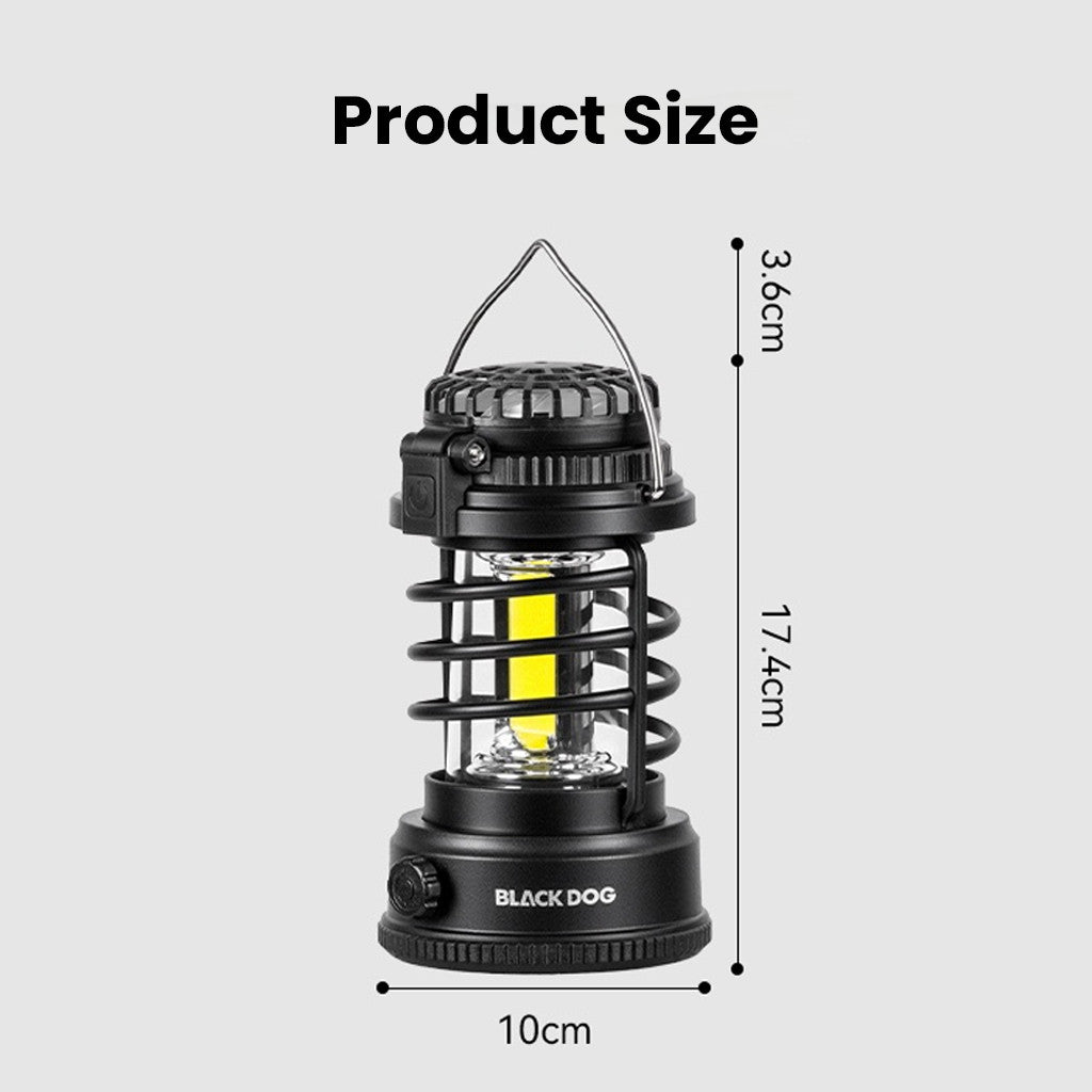 BLACKDOG Black Seal 2-in-1 Lantern Fan Light