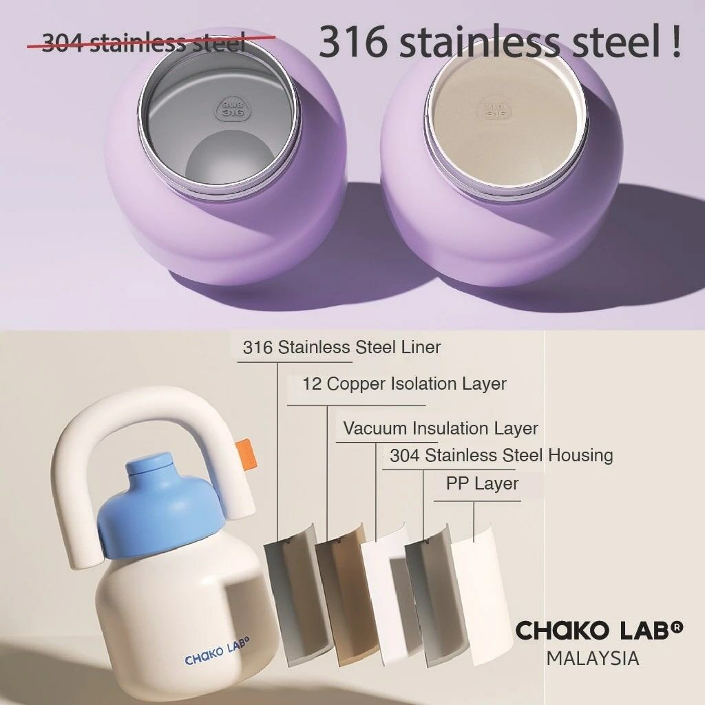 CHAKO LAB LinLin Pot 316 Stainless Steel Thermos – 1000ML