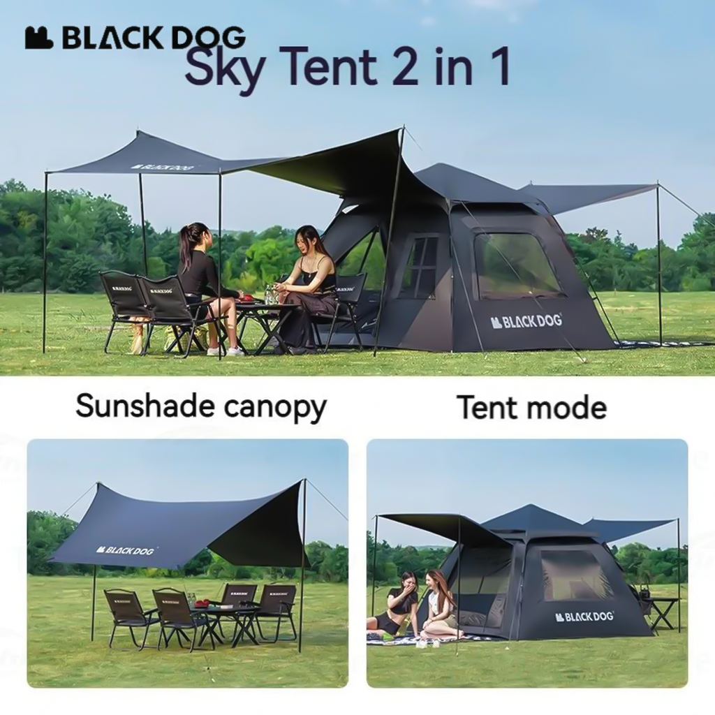 BLACKDOG 2 Door 2 Window - Automatic Tent 3–4 Person