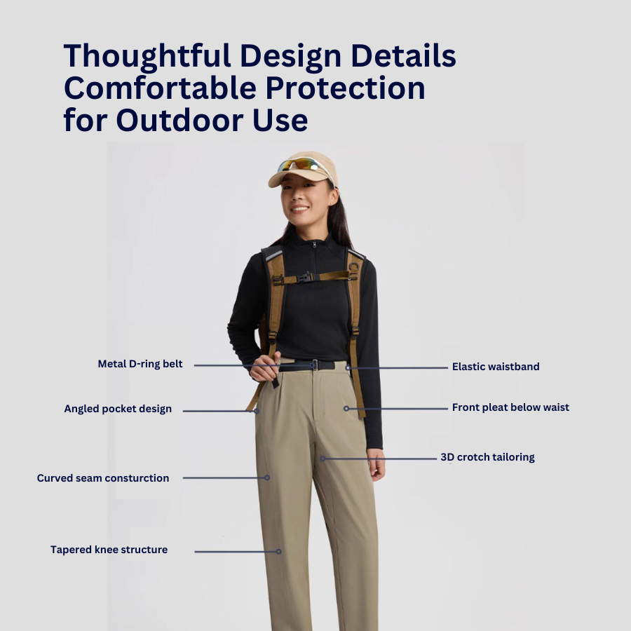 TECTOP Women's Softshell Quick-Dry Belt Pants 2522054SZ