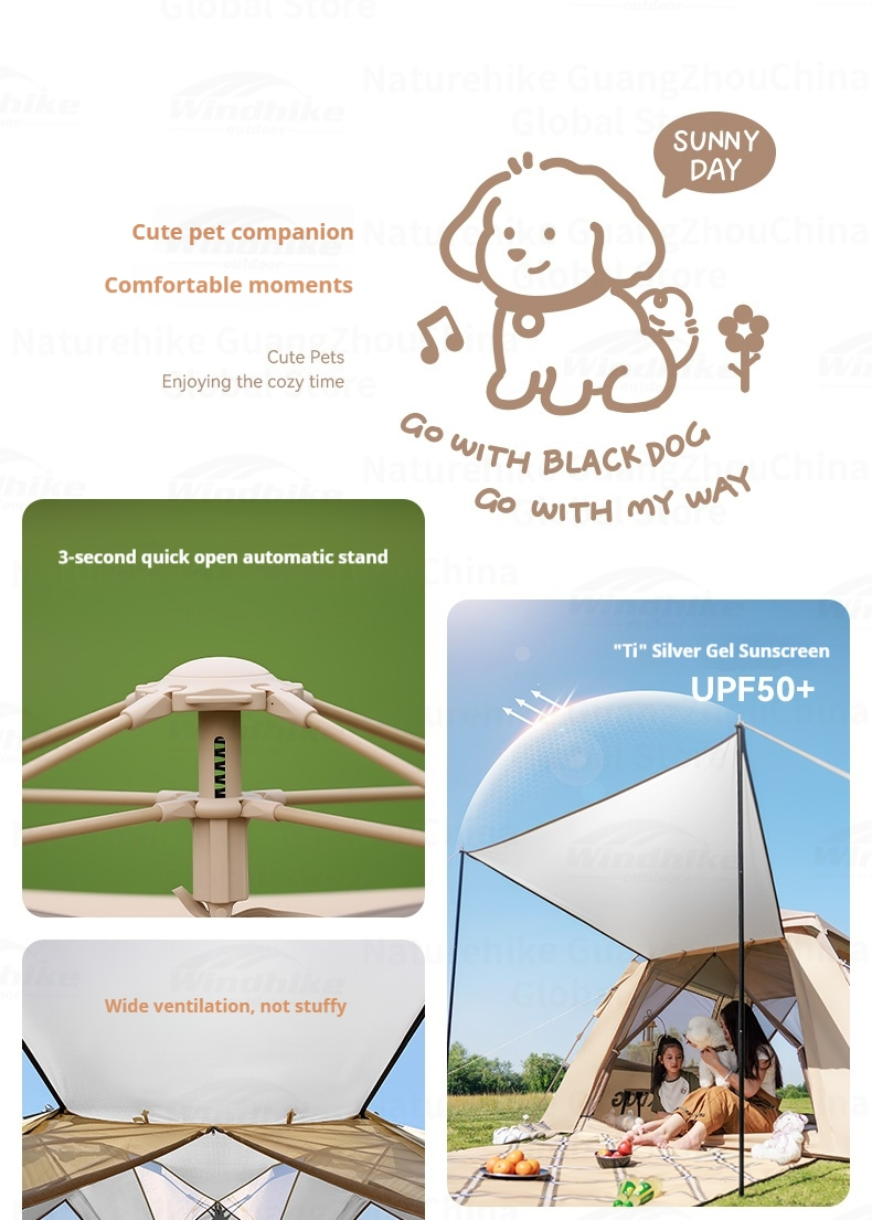 BLACKDOG Leisure Base Tent 2.4 - 240CM X 240CM (2-4 Person)