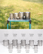 KEITH TITANIUM Single-Wall Mug with Folding Handle & Lid 300ml Ti3201