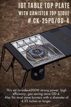 CAMPINGMOON IGT Cooking Set (OD-4 Stove + CK-25PG + CK-3650-T38 + CK-25F-1P)