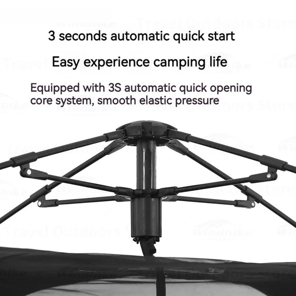 BLACKDOG 2 Door 2 Window - Automatic Tent 3–4 Person