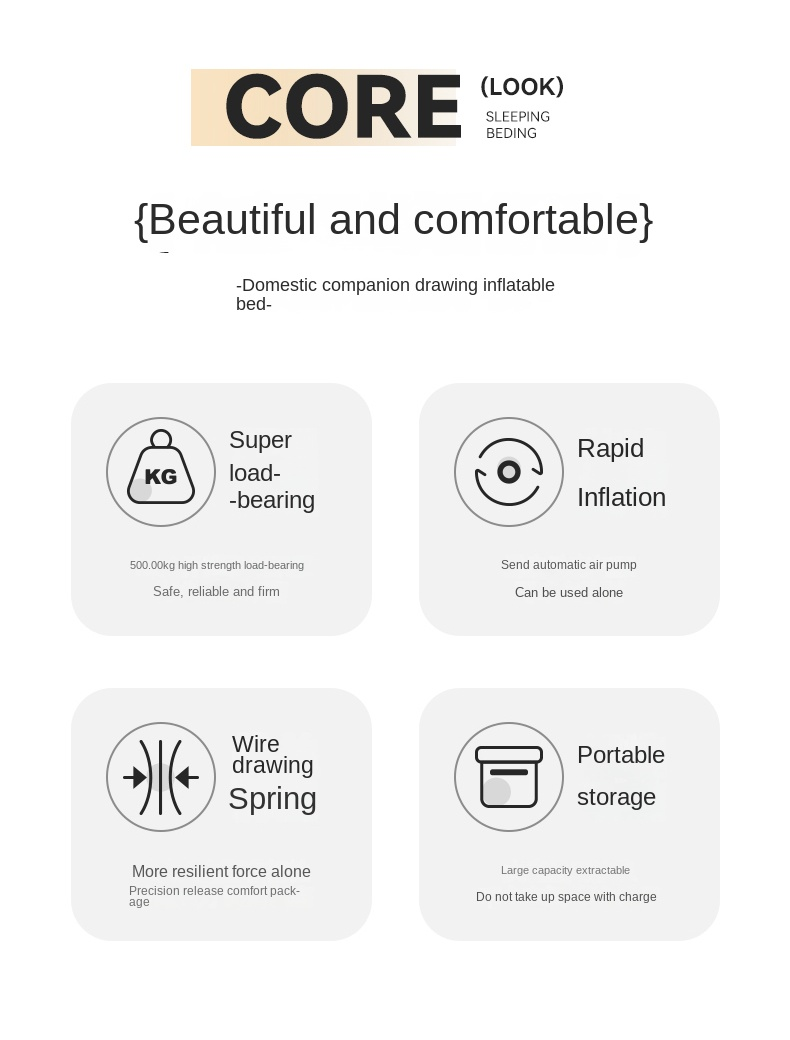 BLACKDOG Yunmeng Inflatable Sleeping Pad Air Cushion – 1P