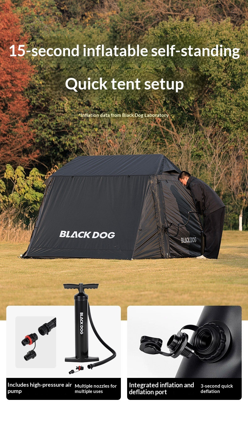 BLACKDOG Mount Haven AIR PRO Inflatable Cabin Tent - 230CM X 260CM (4-5 Person)