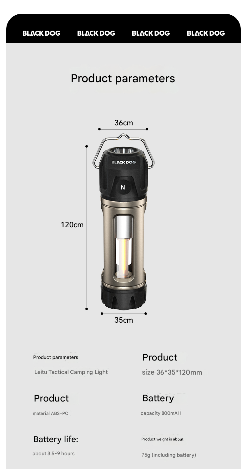 BLACKDOG Raitu – Tactical Camping Lamp