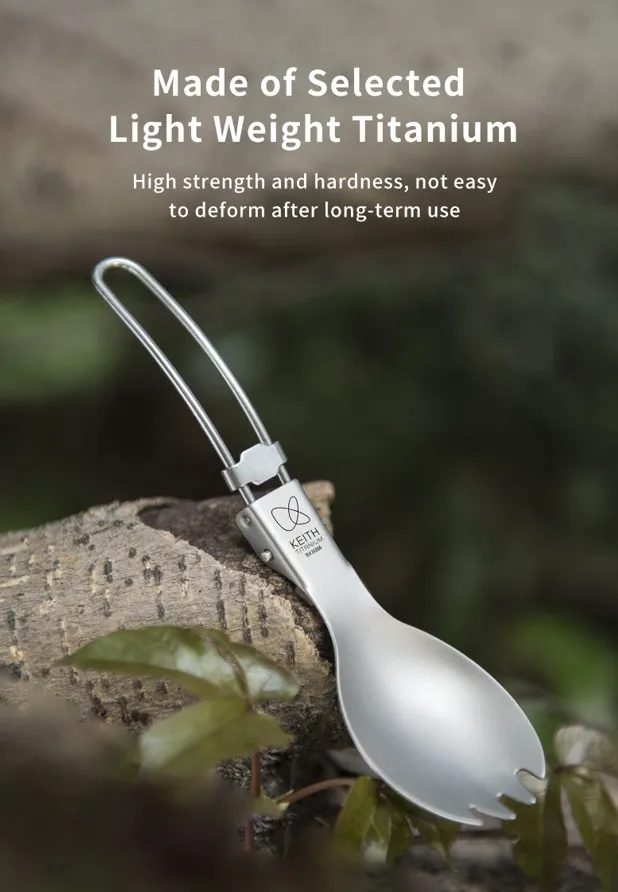 KEITH TITANIUM Folding Spork Ti5309