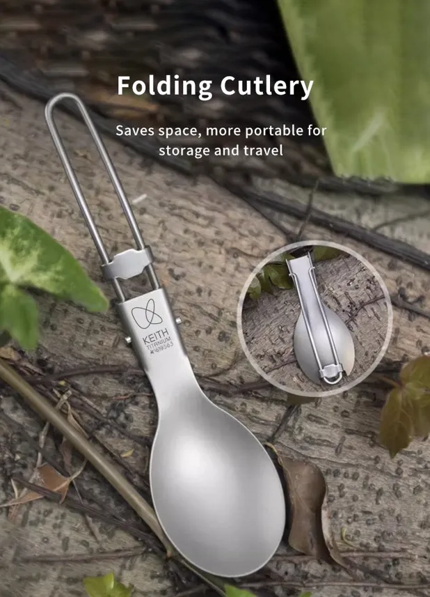 KEITH TITANIUM Folding Spork Ti5309