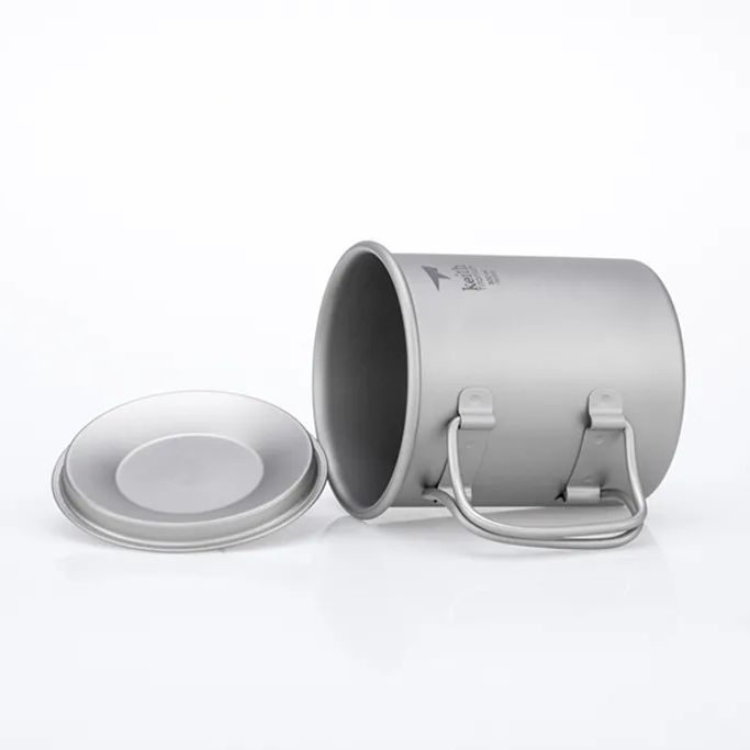 KEITH TITANIUM Single-Wall Mug with Folding Handle & Lid 300ml Ti3201