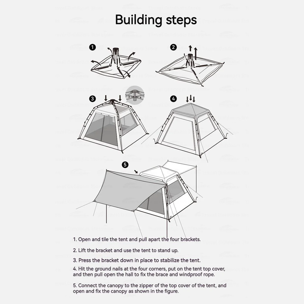 BLACKDOG 2 Door 2 Window - Automatic Tent 3–4 Person