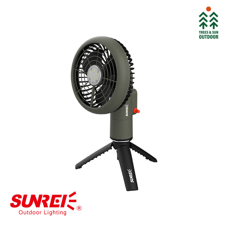 SUNREI Light Fan Mini Multi-Functional Portable Lantern & Fan – 260 Lumens