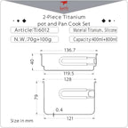 KEITH TITANIUM 2-Piece Pot and Pan Cook Set Ti6012