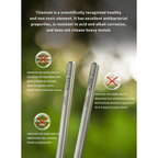 KEITH TITANIUM Round Handle Chopsticks Ti5620