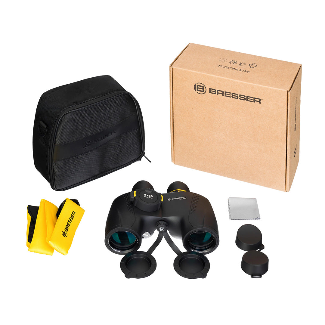 BRESSER Nautic 7x50 Gen. II Marine Binoculars Built-In Compass