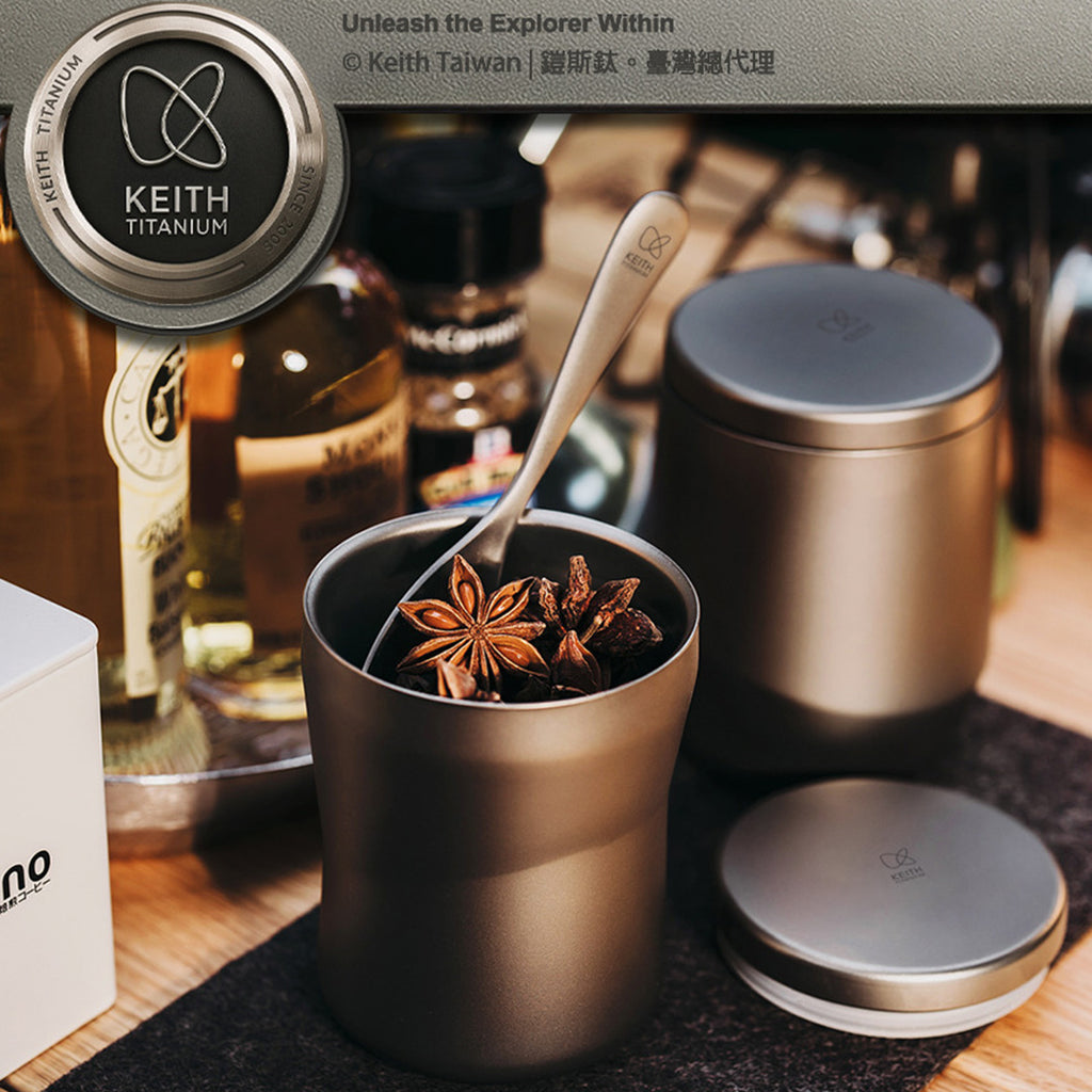 KEITH TITANIUM Double Wall Coffee Mug with Lid 220ml Ti3312
