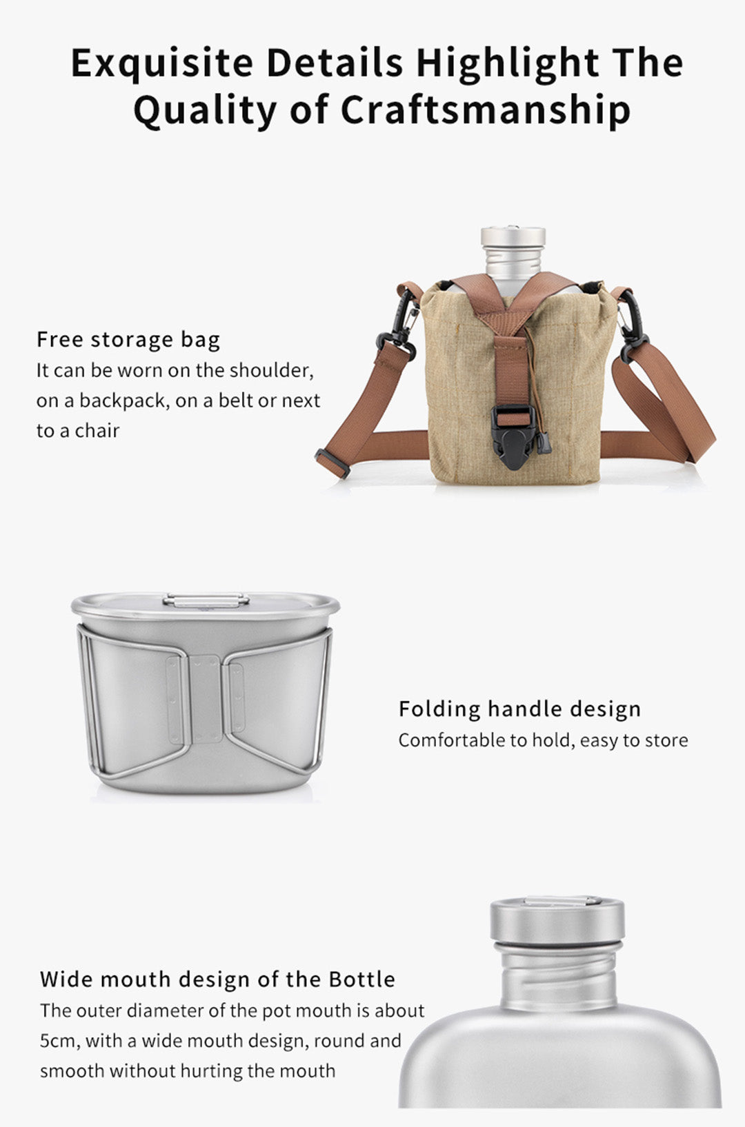 KEITH TITANIUM Canteen Mess Kit Ti3060