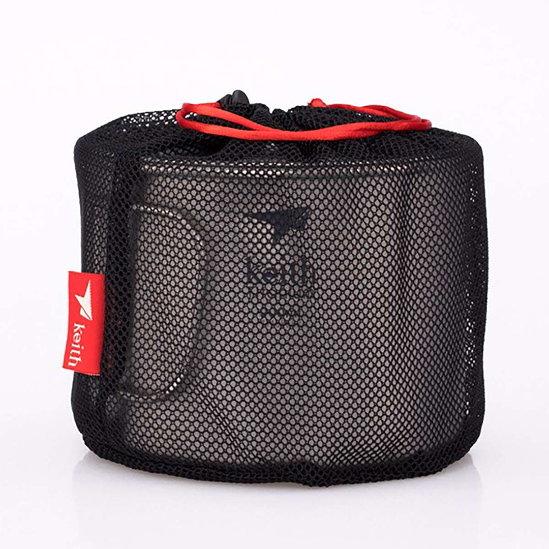 KEITH TITANIUM Single-Wall Mug with Folding Handle & Lid 900ml Ti3209