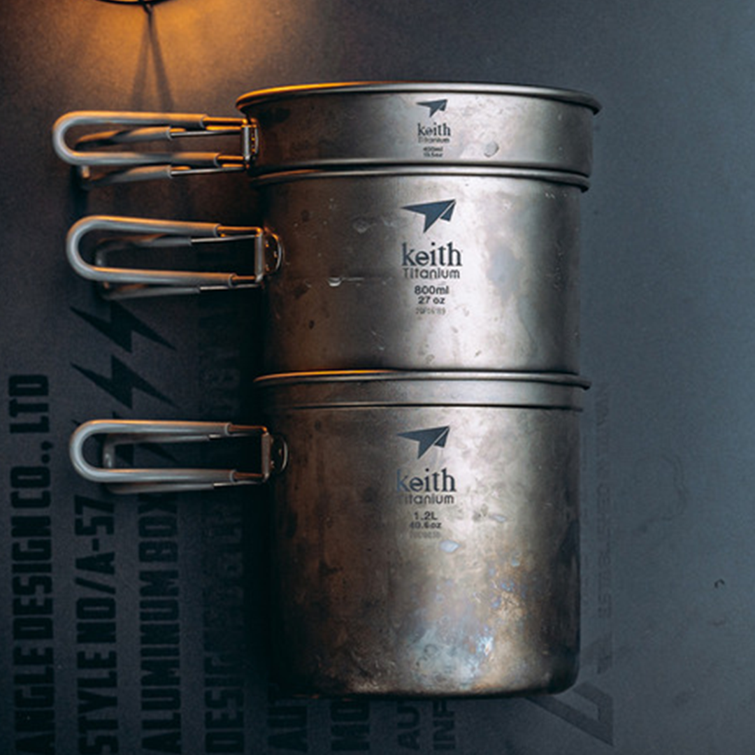 KEITH TITANIUM 3-Piece Pot & Pan Cook Set Ti6014